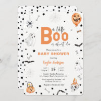 Halloween Baby shower Little Boo-uitnodiging