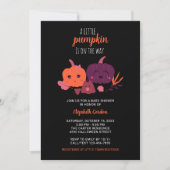 Halloween Baby shower Little Pumpkin Black Kaart (Voorkant)