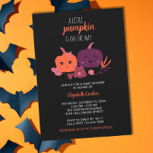 Halloween Baby shower Little Pumpkin Black Kaart