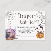 Halloween Baby shower Luier Raffle Girl Roze Informatiekaartje (Voorkant)