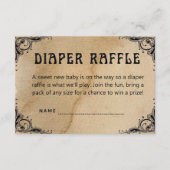 Halloween Baby shower Luier Raffle  Informatiekaartje (Voorkant)