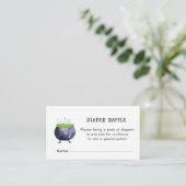 Halloween Baby shower Luier Raffle Informatiekaartje (Staand voorkant)