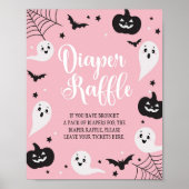 Halloween Baby shower Luier Raffle Teken Meisje Poster (Voorkant)