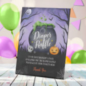 Halloween Baby shower Luier Raffle Teken Pedestal Reclamebord Met Voetstuk