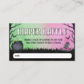 Halloween Baby Shower Luier Raffle Ticket (Voorkant)