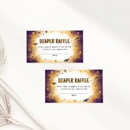 Halloween Baby shower Luier Raffle Ticket Informatiekaartje