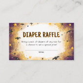 Halloween Baby shower Luier Raffle Ticket Informatiekaartje (Voorkant)