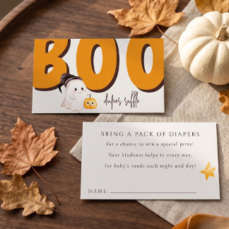 Halloween Baby Shower Luierspel Enclosure Informatiekaartje