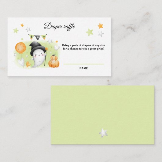 Halloween Baby Shower Luierspel Kaart (Voorkant / Achterkant)