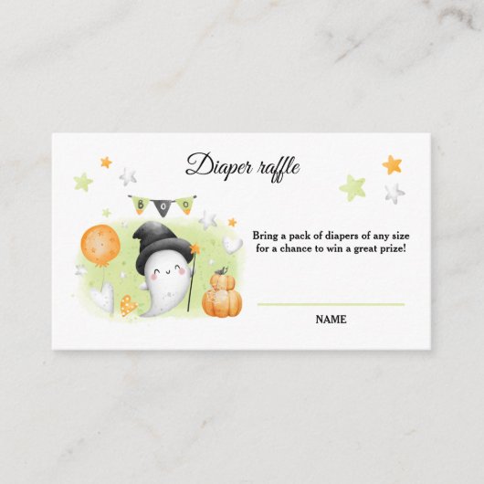 Halloween Baby Shower Luierspel Kaart (Voorkant)