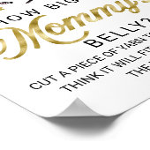 Halloween Baby shower Mam's Belly Game Sign Poster (Hoek)