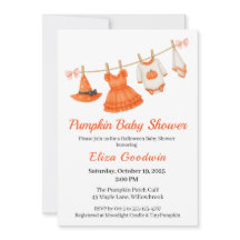 Halloween Baby Shower Meisje | Kleine Heks Pompoen