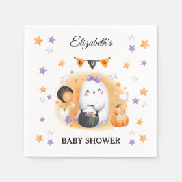 Halloween Baby shower Meisje Leuke Geest Sinaasapp Servet