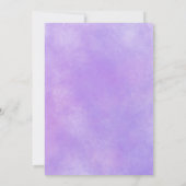 Halloween Baby shower Meisje Paarse Little Boo Gho Kaart (Achterkant)