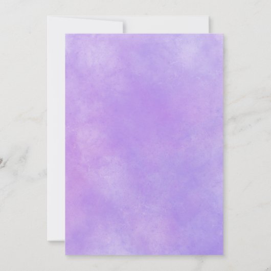 Halloween Baby shower Meisje Paarse Little Boo Gho Kaart (Achterkant)