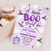 Halloween Baby shower Meisje Paarse Little Boo Gho Kaart