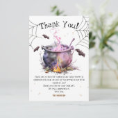 Halloween Baby shower Meisje Roze Bedankt (Staand voorkant)