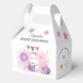 Halloween Baby shower Meisje Schattige Medium Gabl Bedankdoosjes (Voorkant)