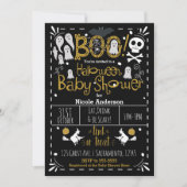 Halloween Baby shower Modern grillige hand geteken Kaart (Voorkant)