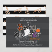 Halloween BABY SHOWER Moderne Chic Uitnodiging (Voorkant / Achterkant)