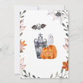 Halloween Baby shower nodiging met geesten Kaart (Achterkant)