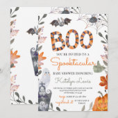 Halloween Baby shower nodiging met geesten Kaart (Voorkant / Achterkant)