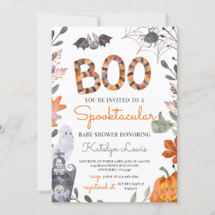 Halloween Baby shower nodiging met geesten Kaart
