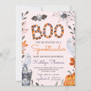 Halloween Baby shower nodiging met geesten Kaart