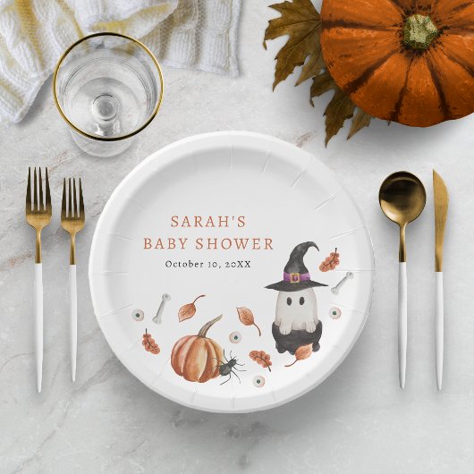 Halloween Baby Shower Papieren Bord