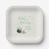 Halloween Baby shower Papieren Bordje (Voorkant)