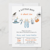 Halloween Baby shower Party Invitation – Bewerkbaa Kaart (Voorkant)