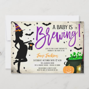 Halloween Baby Shower Party Invitation Kaart