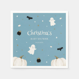 Halloween Baby shower pastel blauw Servet