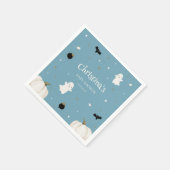 Halloween Baby shower pastel blauw Servet (Hoek)