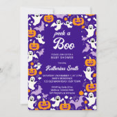 Halloween baby shower peek een boo schattig baby s kaart (Voorkant)