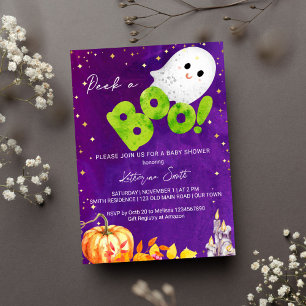 Halloween baby shower peek een boo schattig baby s kaart