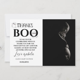 Halloween Baby Shower Photo Thank You Card Bedankkaart