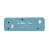 Halloween Baby shower pompoen Little Boo terug te  Etiket (Voorkant)