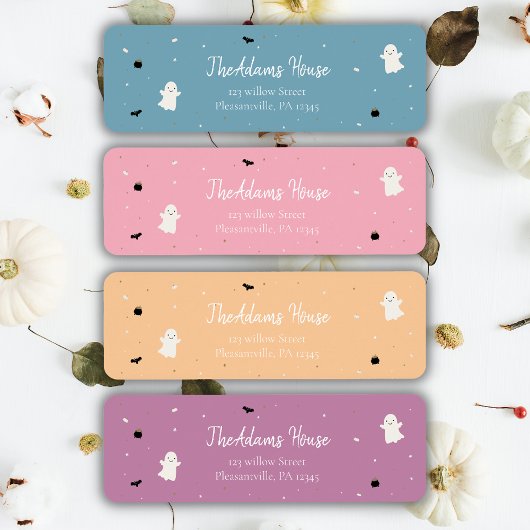 Halloween Baby shower pompoen Little Boo terug te  Etiket