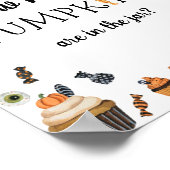 Halloween Baby shower Raad eens hoeveel pompoenen Poster (Hoek)