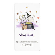 Halloween Baby shower retour adres sticker