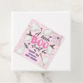 Halloween Baby shower Roze Meisje Schattige Little Bedankjes Labels (In situ)