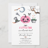 Halloween-Baby shower | Roze pompoen Kaart (Voorkant)