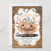 Halloween baby shower rustige pompoen kaart (Voorkant)