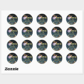 Halloween baby shower schattig spook dank u ronde sticker (Vel)