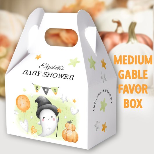 Halloween Baby shower Schattige Little Boo Medium Bedankdoosjes