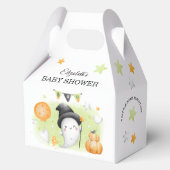 Halloween Baby shower Schattige Little Boo Medium Bedankdoosjes (Achterkant)