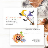 Halloween Baby shower Schattigee Spook Luier Raffl Informatiekaartje