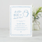 Halloween Baby shower Schattigee spookuitnodiging Kaart (Staand voorkant)