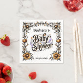 Halloween Baby shower Servet Bloemen Pompoen Ontwe (Insitu)